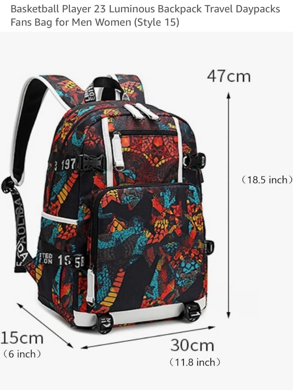 NWT - Luminous 23 Jordan Backpack for Men - Blue Black Glow